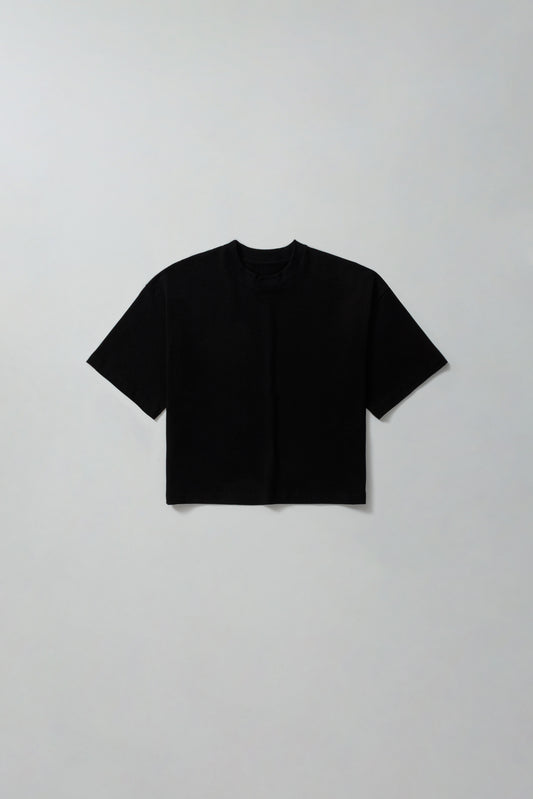Camiseta Básica Boxy Fit - Negro